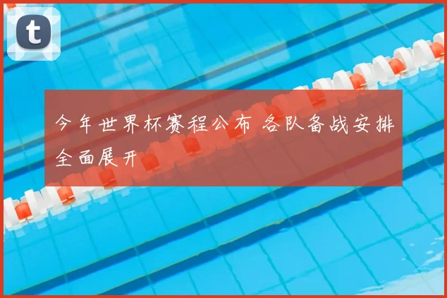 今年世界杯赛程公布 各队备战安排全面展开